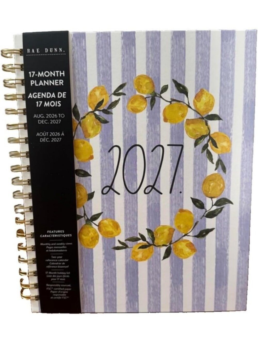 Floral 17-Month Planner 2026-2027, Weekly & Monthly Organizer, Spiral Bound
